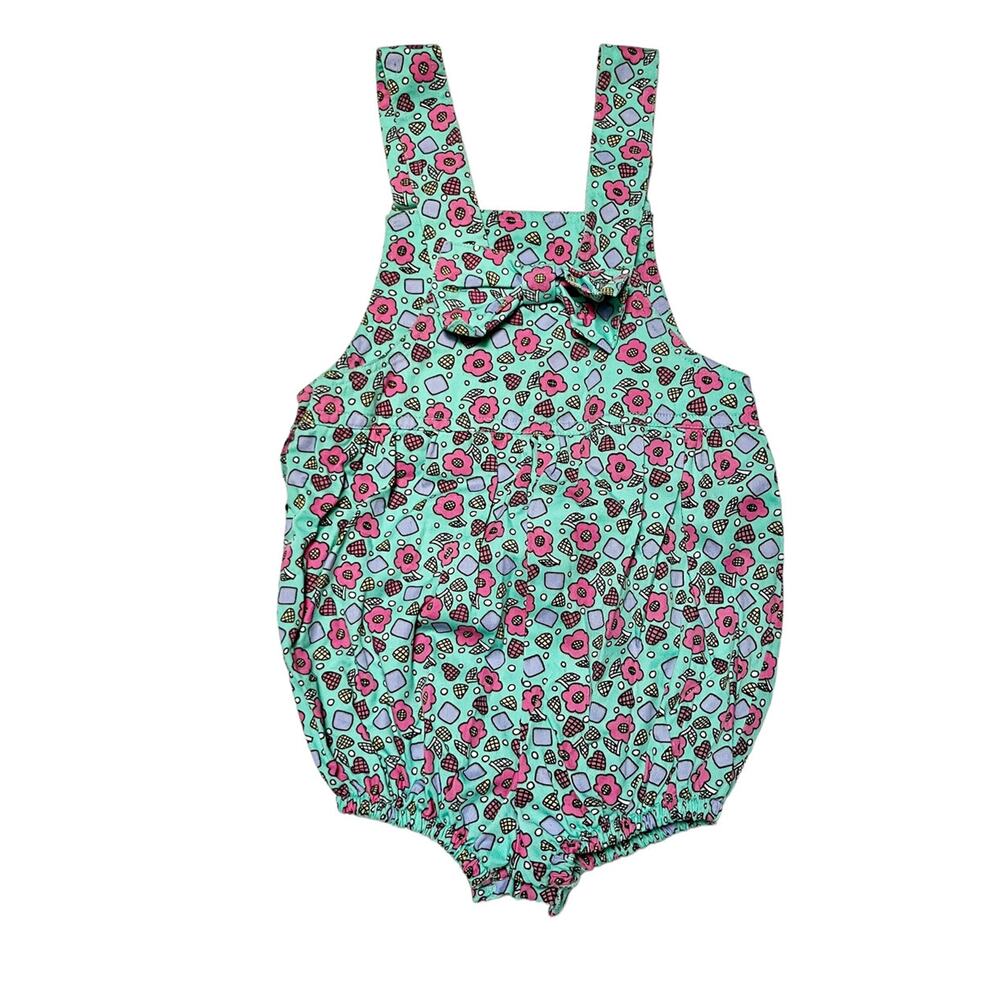 Vintage Radishes & Roses Bubble Romper Size 4T